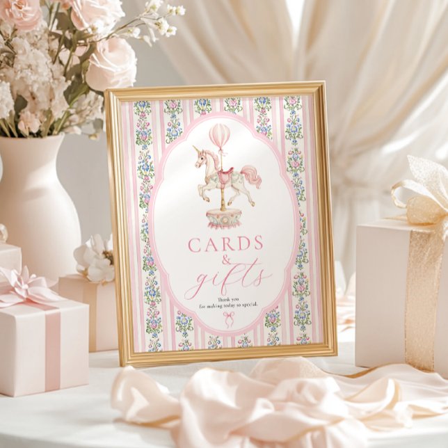 Carousel Pink Cards and Gifts Sign (Creator Uploaded)