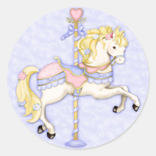 Carousel Pony Classic Round Sticker