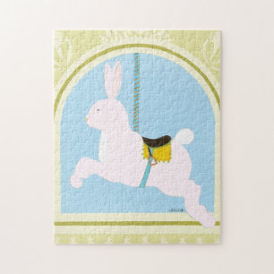Carousel Rabbit by June Erica Vess Jigsaw Puzzle