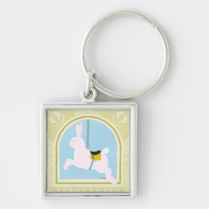 Carousel Rabbit by June Erica Vess Key Ring
