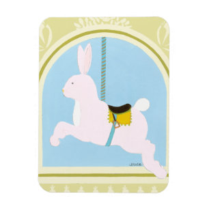 Carousel Rabbit by June Erica Vess Magnet