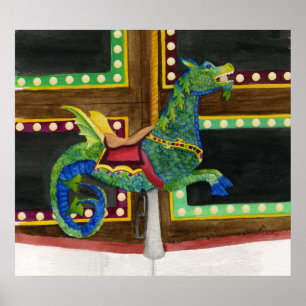Carousel Seahorse Poster/Print Poster