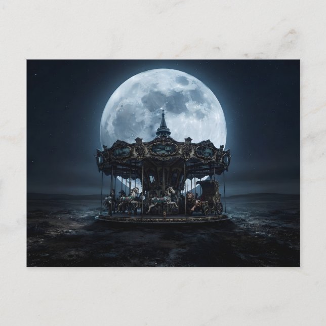 Carousel under the moon postcard (Front)