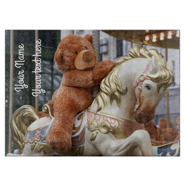 Carousel with Teddy Bear Cutting Board (Front)