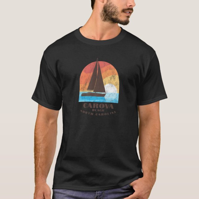 Carova Beach NC Vacationing Sailboating Sunrise T-Shirt (Front)
