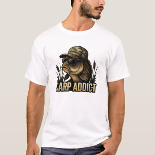 Carp Addict Funny Fishing Adventure T-Shirt