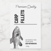 Carp Fish Fillets Product Label