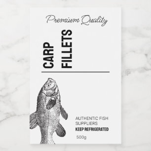 Carp Fish Fillets Product Label