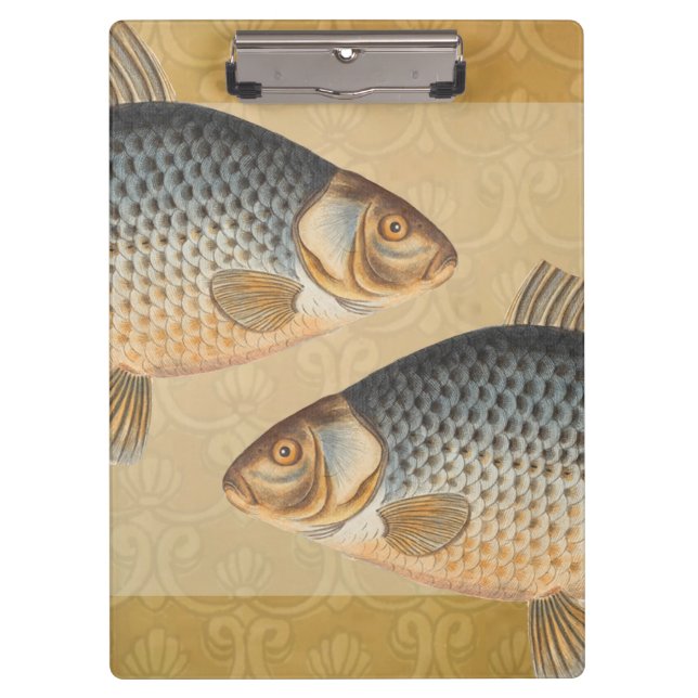 Carp fish fishing painting freshwater clipboard (Front)