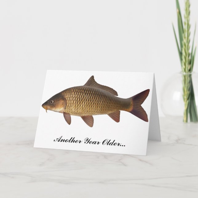 Carp Fishing Birthday Card (Front)