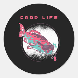 Carp Fishing  Classic Round Sticker