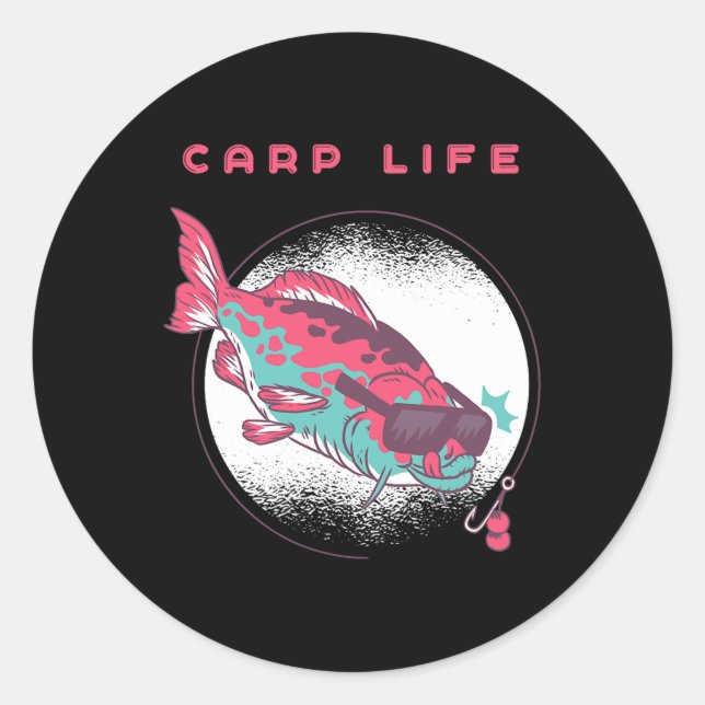 Carp Fishing  Classic Round Sticker (Front)
