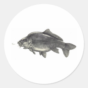 Carp Fishing Classic Round Sticker