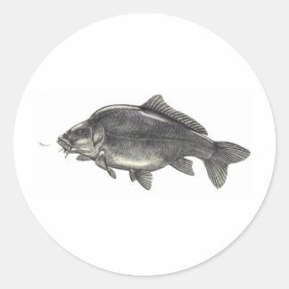 Carp Fishing Classic Round Sticker