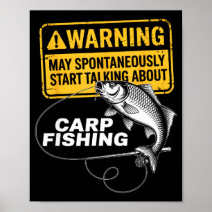 Carp Fishing Design For Men Funny Catfish And Carp Poster