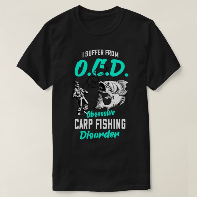 Carp Fishing Fish Funny Fishermen  T-Shirt (Design Front)
