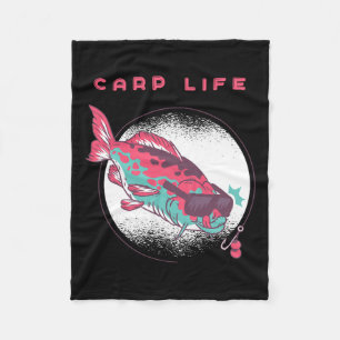 Carp Fishing Fleece Blanket