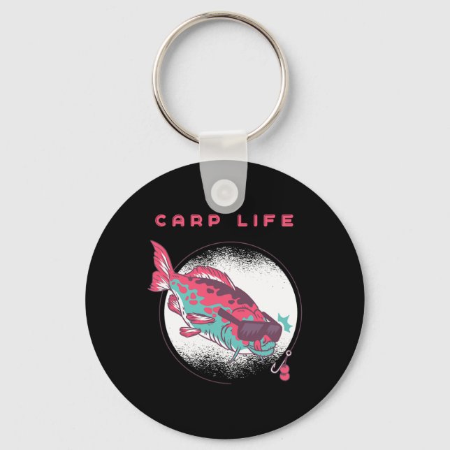 Carp Fishing  Key Ring (Front)