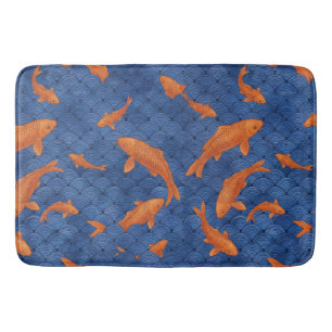 Carp In An Art Deco Ocean Bath Mat