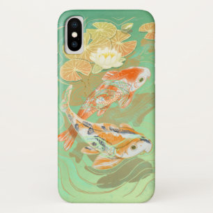 Carp Koi Fish Water Lily Pond iPhone X Case