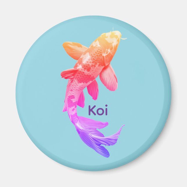 Carp Koi Magnet – Symbol of Strength and Prosperit (Front)