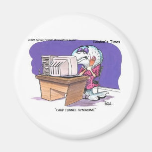 Carp Tunnel Syndrome Funny Cartoon Gifts & Tees Magnet