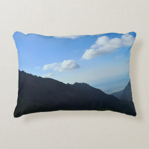 Carpathian Blue Sky Peaks – Romania Mountain Art Decorative Cushion