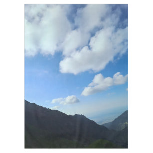 Carpathian Blue Sky Peaks – Romania Mountain Art Tablecloth