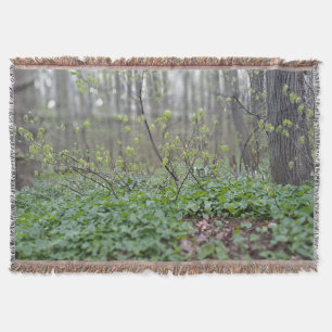 Carpathian Forest Floor Romania Nature Photograpy Throw Blanket
