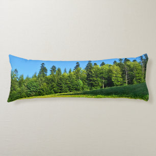 Carpathian Green Meadow – Romania Mountain Print Body Cushion