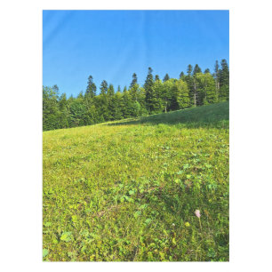 Carpathian Green Meadow – Romania Mountain Print Tablecloth
