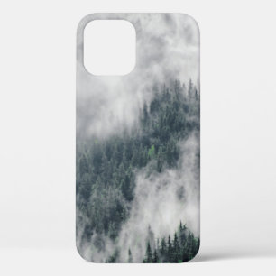 Carpathian mountains in the clouds, fog in the mou iPhone 12 case