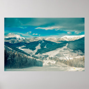 Carpathian mountains nature vacation mountainbeaut poster