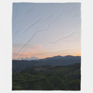 Carpathian Sunset – Romania Mountain Photography Fleece Blanket