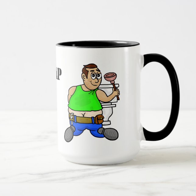 Carpe Crap Plumber Working On Toilet Coffee Mug (Right)