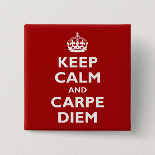 Carpe Diem! 15 Cm Square Badge