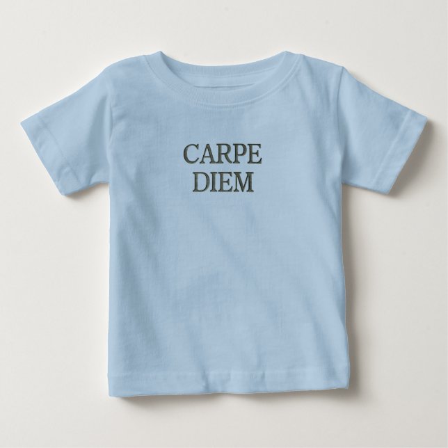 Carpe Diem baby blue T-shirt (Front)