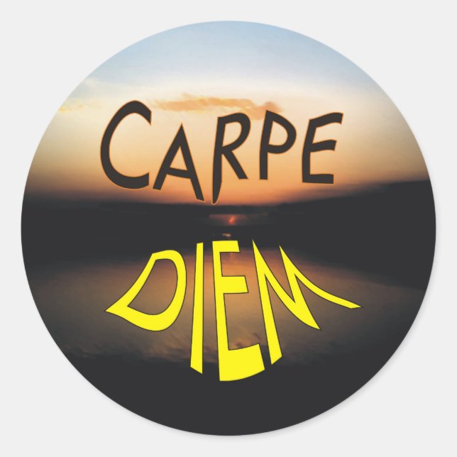 CARPE DIEM CLASSIC ROUND STICKER (Front)