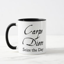 Carpe Diem Dark Academic Black and White Vintage