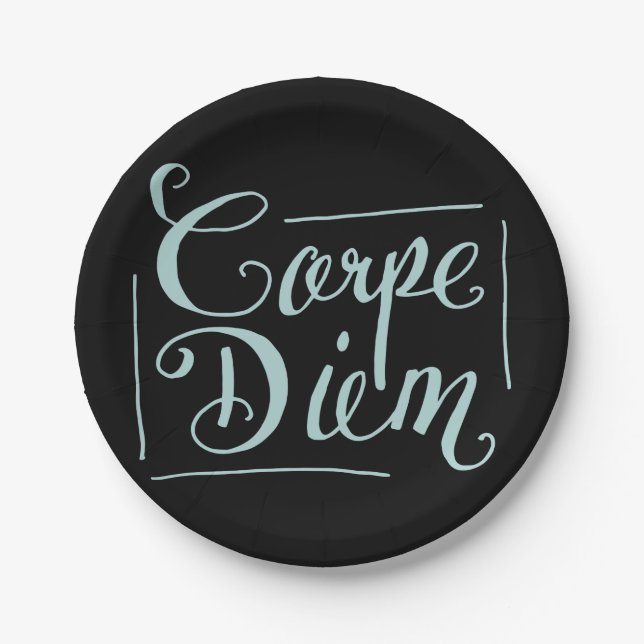 Carpe Diem Fancy Paper Plate (Front)