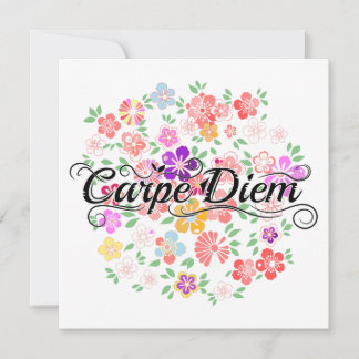 Carpe Diem Floral Garden Card