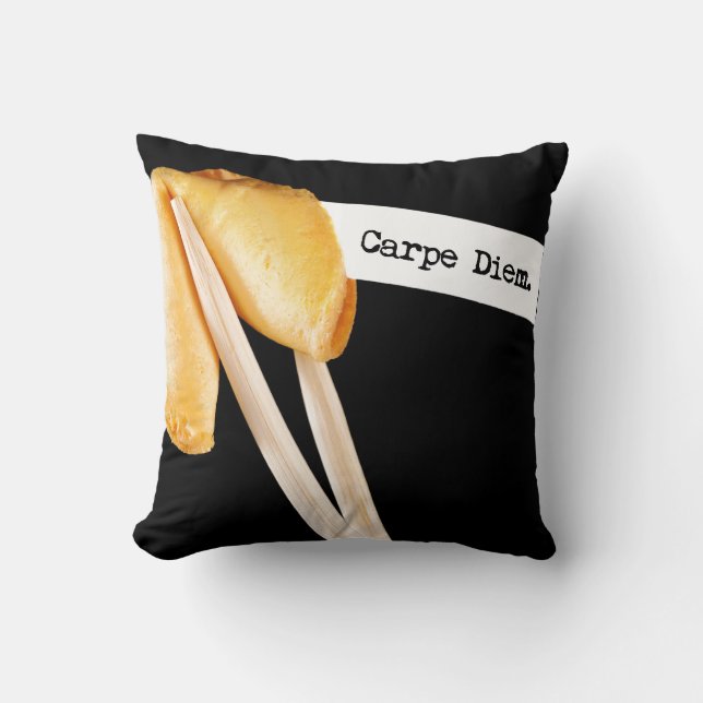 Carpe Diem Fortune Cookie Cushion (Front)