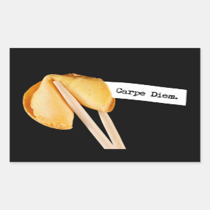 Carpe Diem Fortune Cookie Rectangular Sticker