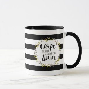 Carpe Diem Funny Inspirating Typography Quote Mug
