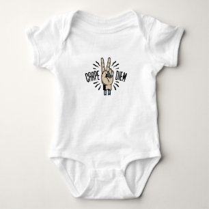 Carpe Diem Funny Retro Motivational Quote Baby Bodysuit