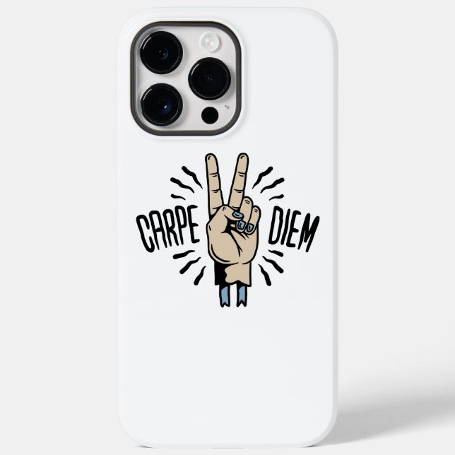 Carpe Diem Funny Retro Motivational Quote Case-Mate iPhone Case (Back)