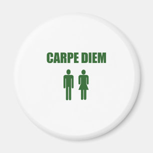 Carpe Diem (green text boy & girl) Magnet
