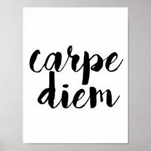 Carpe Diem Inspirational Quote Poster