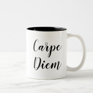 Carpe Diem   Inspiring Slogan Quote Mug