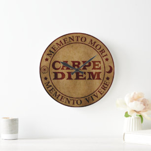 Carpe diem large clock